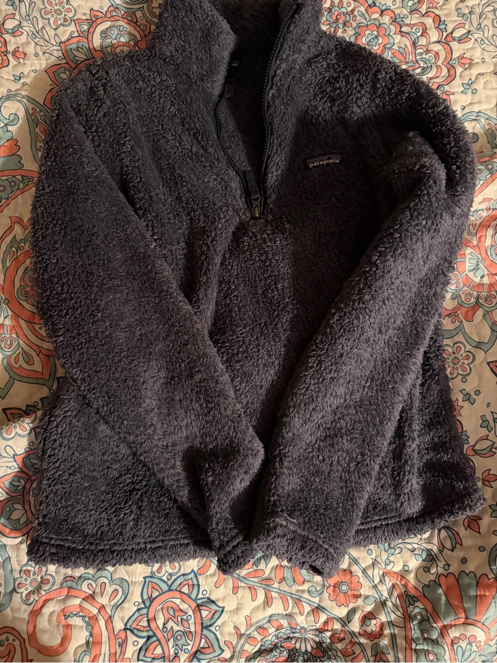 Patagonia Women's Plush Quarter-Zip Pullover - Charcoal Gray